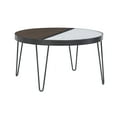 thumbnail image 5 of Powell Calvert Round Mid-Century Coffee Table with Hairpin Legs, Walnut, 5 of 18