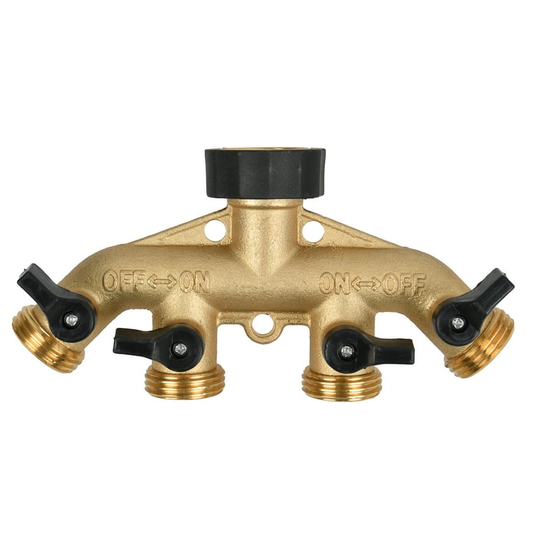 Expert Gardener Brass 4-Way Hose Faucet Manifold photo 2
