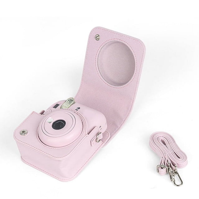 For Instax Mini 12 Camera Case Pu Leather Soft Protective Case Trave Bag For Fuji-Film Camera Bag With Shoulder Strap Green Mingyqi