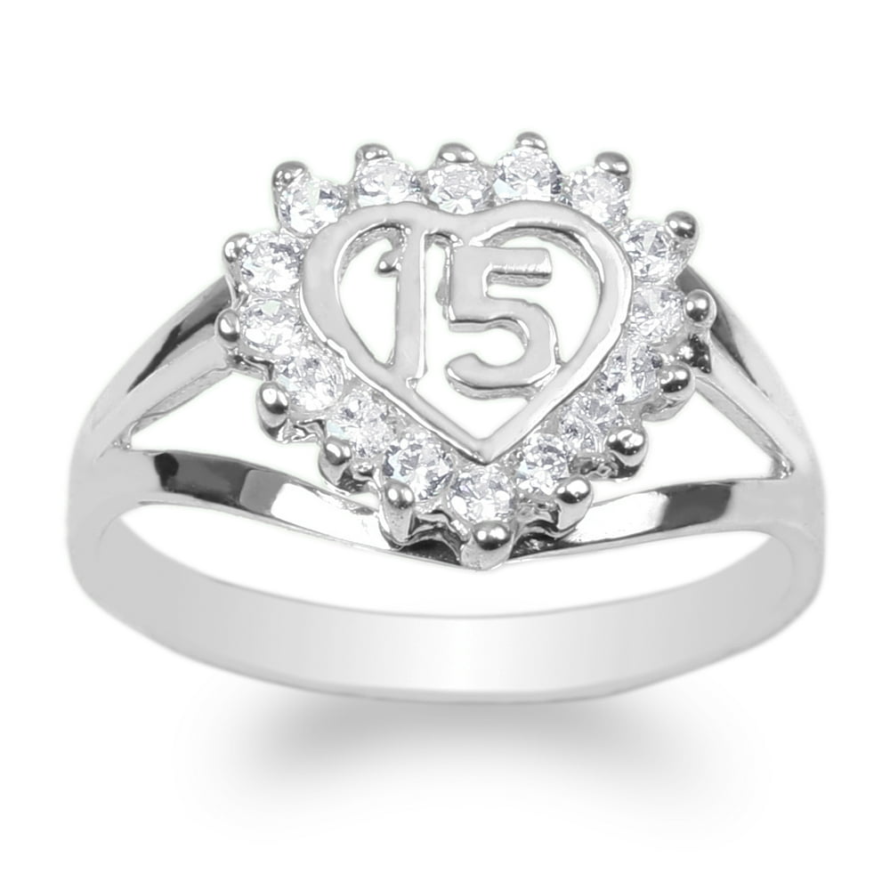 JamesJenny Sterling Silver 925 15 Anos Quinceanera Beautiful Ring