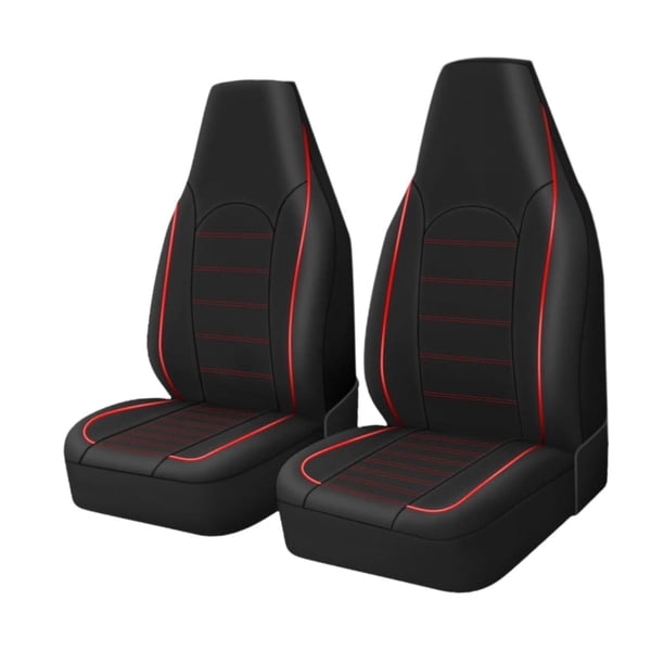 2 fundas para asientos de coche, clásicas, fáciles de instalar, protectoras para furgonetas, coches y sedanes. Rojo