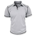 thumbnail image 2 of pstuiky camisetas camisas para hombre, Camiseta de manga corta para hombre, estilo informal, lisa, con cuello vuelto, botones y blusa camisas casuales para hombre s, 2 of 4