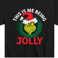 thumbnail image 3 of Dr. Seuss - The Grinch This Is Me Being Jolly - Toddler And Youth Short Sleeve Graphic T-Shirt, 3 of 5