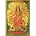 thumbnail image 1 of Ambaji / Goddess Amba / Ambe Mataji / Maa Sheravali / Devi Durga with Tiger Poster Size 8.5" X 12" Approx., 1 of 1