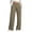 #01 Khaki 【Mix & Match: Stock Up on Your Favorite Colors】, variant on Women's Stretchy Pull On Elastic Waist Pants with Pockets, Casual Solid Trousers, Lightweight Straight Leg Lounge Bottoms, Comfortable Work Travel Capris, Soft Polyester | TruHer,Khaki L
