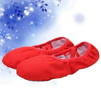 Milisten Red Ballet Shoes for Adults and Kids, Professional Anti- Sole, Comfortable Dance Footwear, 1 Pair