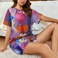 thumbnail image 6 of Saiise inside out 2 Pajamas Sets for Women Soft Short-Sleeved Pjs with Lounge Shorts Two Piece Sleepwear S-4XL, 6 of 7