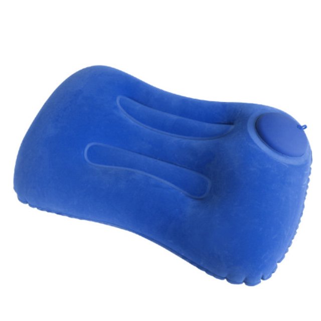 Almohada inflable de prensa en forma de U, almohada inflable para el cuello, almohada de viaje para hombres y mujeres, almohada inflable automática