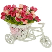 Accessorize Kingdom Cycle Shape Flower Vase with Peonies Bunches