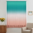 thumbnail image 3 of Teal Pink Ombre Sheer Curtains 72 Inches Long, Modern Gradient Abstract Art Light Filering Curtains, Breathable Simi Curtain Privacy Drapes for Living Room Bedroom Lightweight Window Treatment, 3 of 9