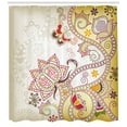 thumbnail image 3 of Ambesonne Floral Shower Curtain, Oriental Flower Ornaments, 69"Wx70"L, Multicolor, 3 of 3
