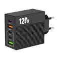 thumbnail image 2 of USB C PD Fast Charging 38W 5 Port Charger Adapter, Smart Power Distribution High Efficiency Stable Output, Multi Device Charging for Phone Tablet Headphones Home Office Travel, 2 of 6