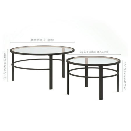 Camden&Wells - Gaia Nesting Coffee Table (set of 2) - Blackened Bronze