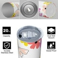 thumbnail image 4 of Butterfly 20 Oz Stainless Steel Skinny Tumbler – Vacuum Insulated Slim Travel Cup with Lid & Stainless Steel Straw, 360° Full Wrap Printed Tumbler for Home, Office & Outdoor Use, Spring, 4 of 6