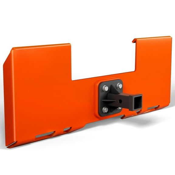 Pinypikaka 3/8" Skid Steer Mount Plate with 2" Removable Trailer Hitch Receiver, Thick Skid Steer Plate Attachment, Universal Skid Loader Tractor Quick Attach Plate