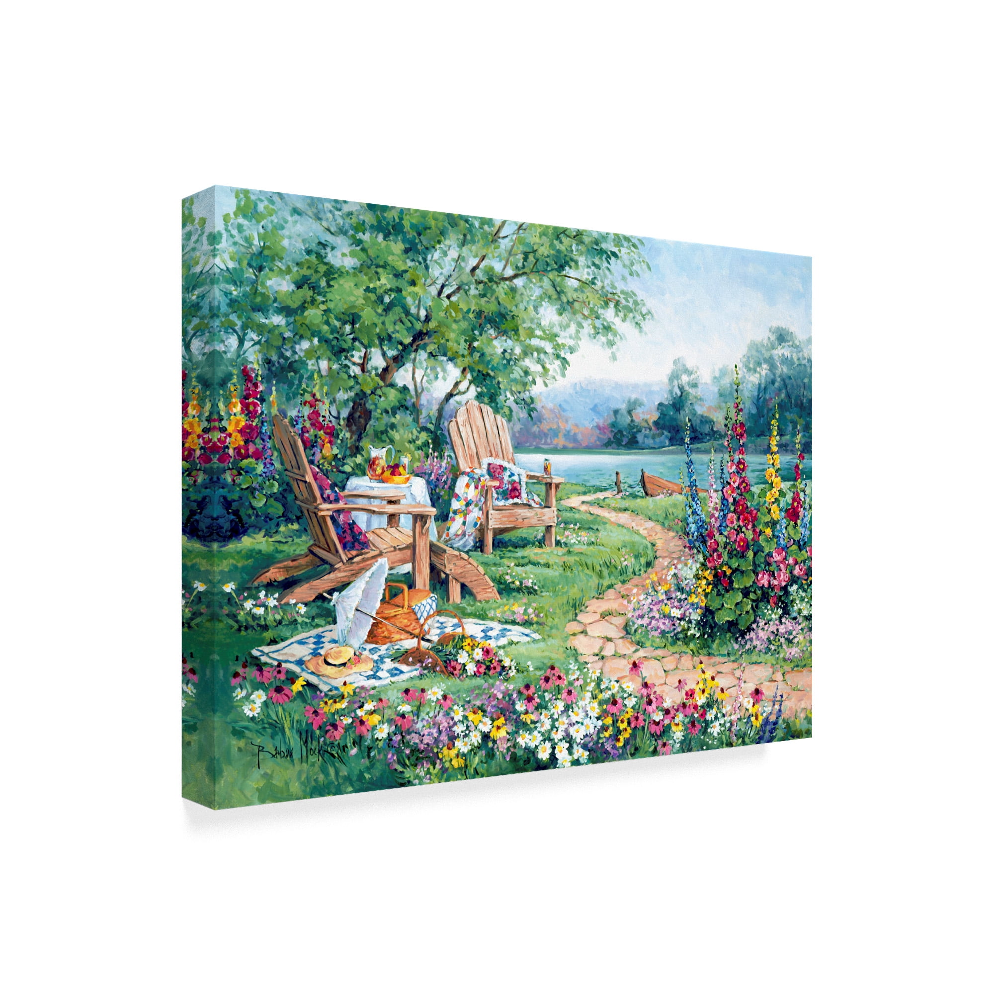 Trademark Fine Art 'Lakeside Afternoon' Canvas Art by Barbara Mock