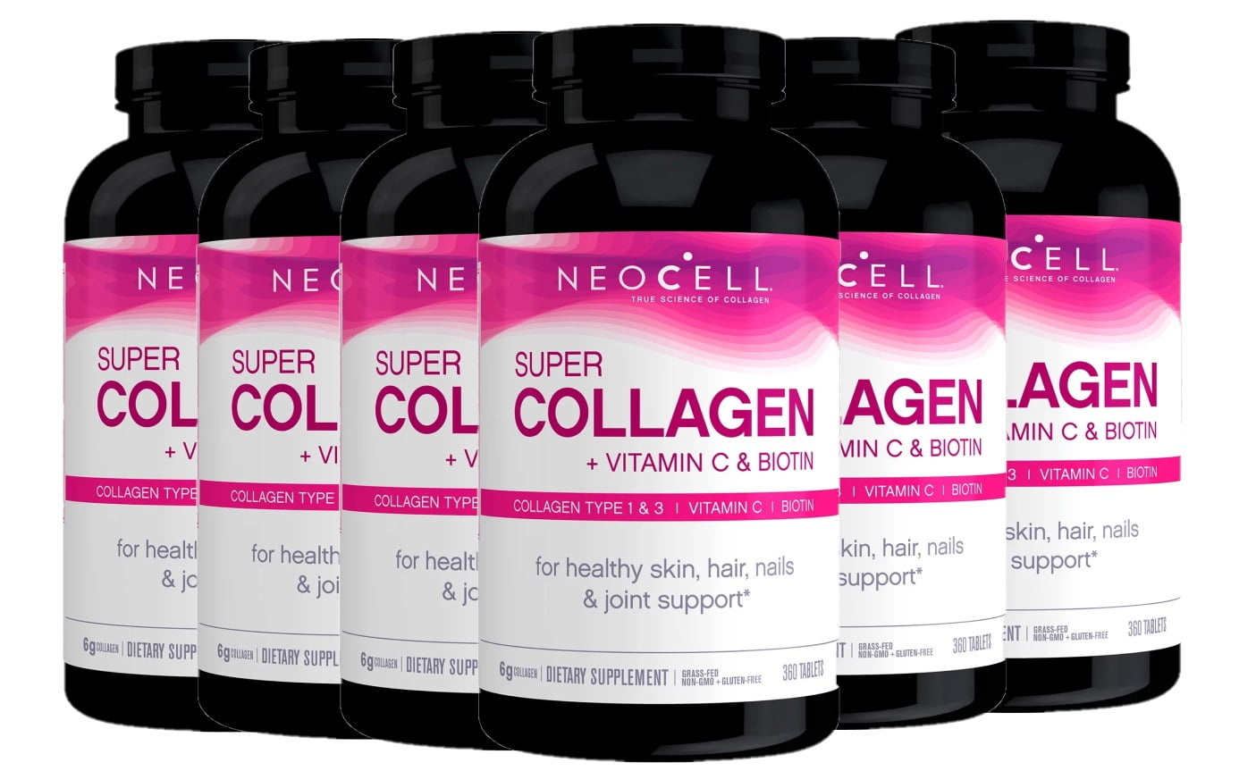 6 Pack NeoCell Super Collagen + C (360 ct.)