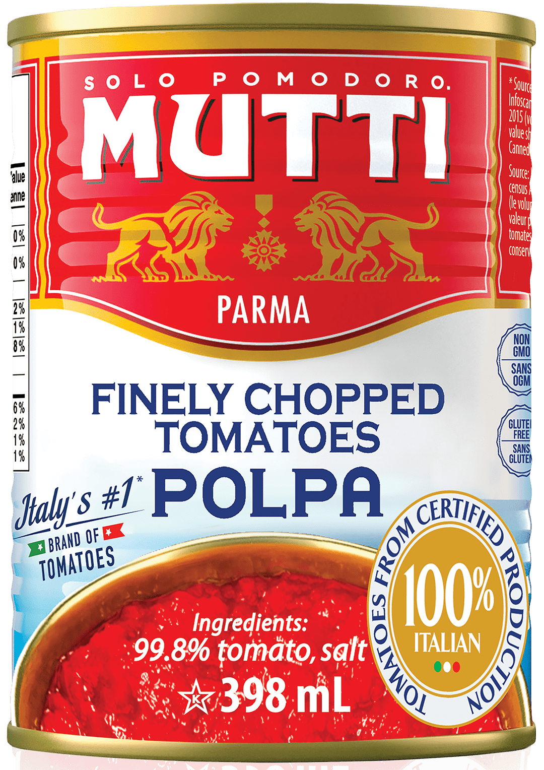 Mutti  Tomates Concassées Fines 398 mL Mutti Polpa