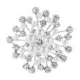 thumbnail image 1 of Kkkded Exquisite Brooch Korean Style Snowflake Faux Pearl -oxidation Scarf Pin for Sweaters and Jackets - Metal Accessory, 1 of 7