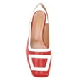 thumbnail image 3 of YDN Women Fashion Square Open Toe Low Block Heel Slide Pumps Loafers Slingback Slip On Sandal Office Ladies Dress Casual Summer Shoes Size 14 Red, 3 of 3