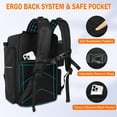 thumbnail image 3 of Fishing Backpack, 40L Tackle Backpack with Rod Holders & 2 Tackle Trays, Large Water-resistant Fishing Bag Equipments, 3 of 6