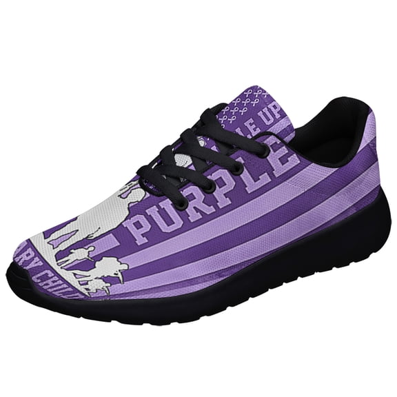 Purple Up Military Child Shoes Sneakers Black Size 3.5