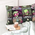 thumbnail image 6 of Invader Zim Pillowcase Cushion Pillow Covers With Hidden Zipper Pillow Case Decor For Bed Dorm Sofa Couch Car 20"x30", 6 of 8