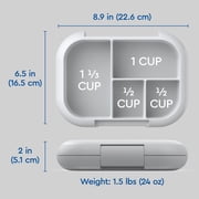 Bentgo Chill Kids Leak-Proof Lunch Box - 4-Compartment Bento Box with Built-In Ice Pack, 3.3 Cup Capacity, PFAS & BPA-Free, Microwave & Dishwasher Safe, Ideal Size for Ages 3 to 7 (Gray)