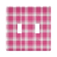 thumbnail image 2 of Dailycode Light Switch Plate Covers 3 Gang Wall Plate Plastics Outlet Covers for Kitchen Home Office Decor Pink White Plaid, 2 of 8