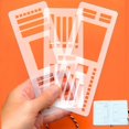 thumbnail image 1 of Handmade Flexible Record Template, 3-Pack Stencils Drafting Tools, Reusable Templates Planner Stencils for Journaling Checklists Boxes Lines & Daily Planning,#C, 1 of 7