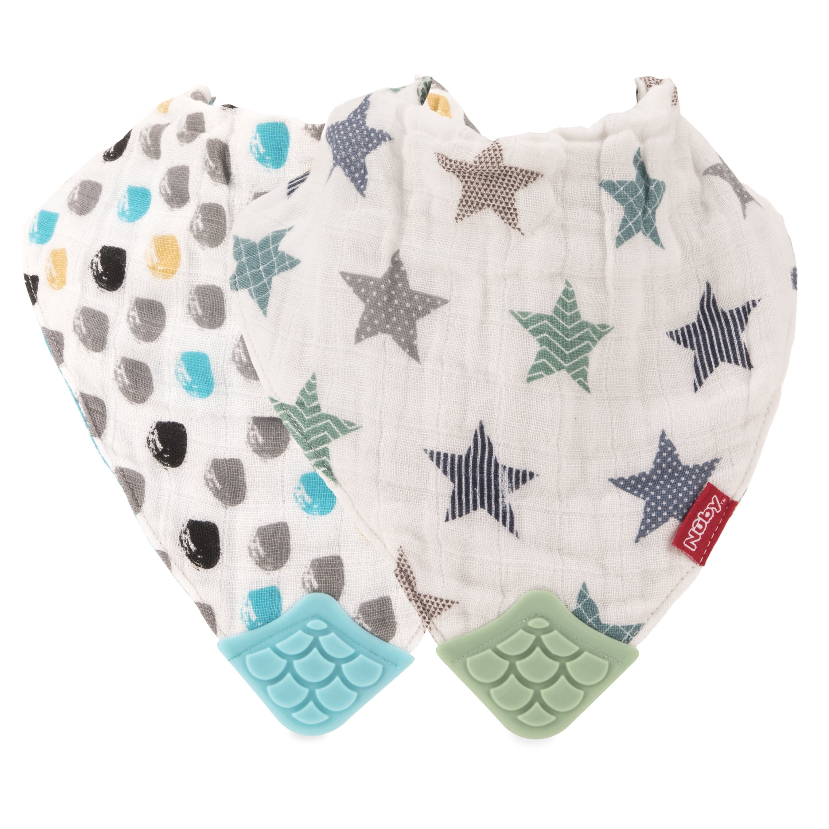 nuby muslin teething bib