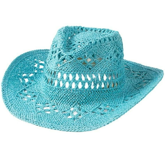 Cowboy Hats for Proms Hollow Hat for Woman Breathable Cowboy Model Show Hat