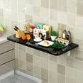 Laundry Folding Table Wall Mounted Marble Pattern Wall Table For