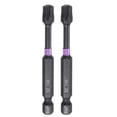 thumbnail image 1 of Uxcell 2pcs T40 Torx Impact Screwdriver Bit 1/4" Hex Shank 3" Long Magnetic No Hole, 1 of 7