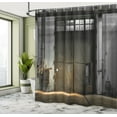 thumbnail image 5 of Ambesonne Industrial Shower Curtain, Broken Rusty Door, 69"Wx70"L, Grey Brown, 5 of 5