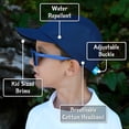 thumbnail image 5 of JAN & JUL Boys and Girls' Quick Dry Sun Cap, Adjustable Water Resistant Kids' Sunhat (Navy, XL: 5-12 Years), 5 of 7
