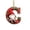 C, variant on romoty Personalized Christmas Letter C Ornaments, Cute Gnome Kitten Initial Pendants, 2D Flat Acrylic Monogram Tree Car Mirror Decor
