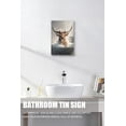 thumbnail image 4 of Funny Bathroom Tin Sign, Moose Wall Decor, Home Farmhouse Hotel Bathroom Wall Art Retro Decor Vintage Metal Tin Sign Cute Modern Poster Cool Unique Powder Room Decor 12x16 inches, 4 of 6