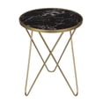 thumbnail image 1 of hometrends Marble Accent Side Table with Glass Top, 1 of 3