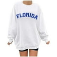 thumbnail image 1 of WEAIXIMIUNG Sweat à Fermeture Éclair pour Femmes Sans Capuche Grande Taille Mode Décontractée Imprimé Lettre Col Rond Manches Longues Sweat de Festival Léger, 1 of 5