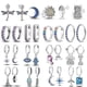 thumbnail image 2 of Pendientes de plata de ley 925 para mujer, aretes asimétricos con forma de corazón, a la moda, regalo de joyería Original, 925, 2 of 4