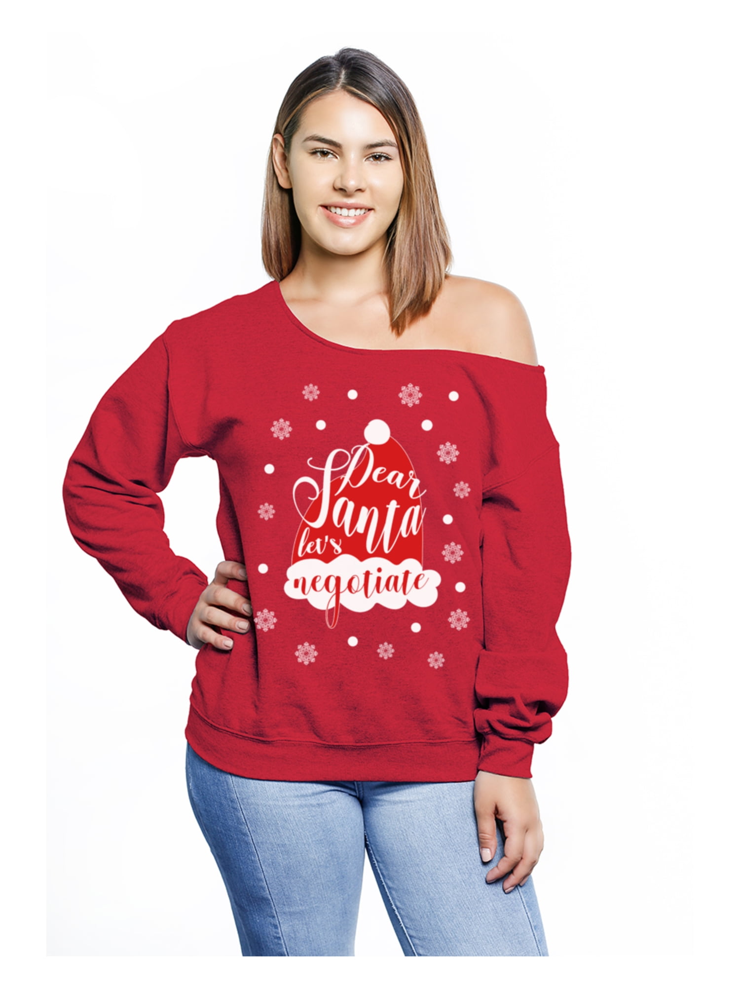 Dear Santa Let's Negotiate Christmas Sweatshirt Funny Santa Ugly Christmas Sweater Christmas Gifts.