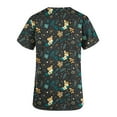 thumbnail image 3 of JINGWANGYHBD Womens Scrub Tops 2024 Christmas Nurse Uniform Stretchy Loose Shirts Soft Lightweight Top Trendy Casual Uniforms with Pockets, 3 of 5