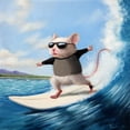 thumbnail image 2 of Heffernan, Lucia 15x15 White Modern Wood Framed Museum Art Print Titled - Surfs Up, 2 of 4