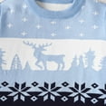 thumbnail image 5 of SERTG Boys and Girls Christmas Knit Sweater Holiday Cute Print Round Neck Cozy Warm Pullover Fall Winter Tops for Children 4-12 Years(Sky Blue,4 Years), 5 of 6