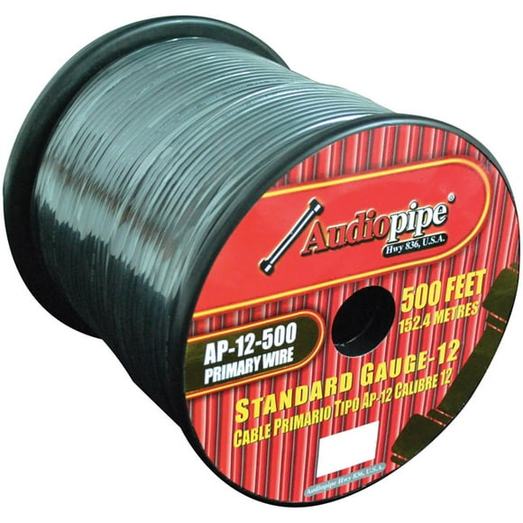 Audiopipe 12 Gauge 500Ft Primary Wire Black