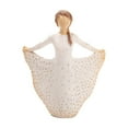 thumbnail image 3 of Dsscvnef Sister Hug Angel Girl Flower Bird Hand Painted Statue Display Interesting Resin Display, 3 of 9