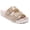 Rose Gold, variant on H2K Women's Espen Glitter Double Buckle Slipper, Adjustable Slip-On Comfort Slide Sandals, Casual Fashion Slides