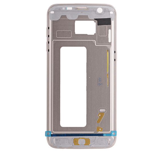 Replacement Mid-Frame Housing Compatible For Samsung Galaxy S7 Edge (With Small Parts) (Gold)