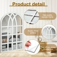 thumbnail image 6 of Wrvxzio 17.69" x 12.58" Farmhouse Arched Window Wall Mirror, Set of 2, 6 of 12
